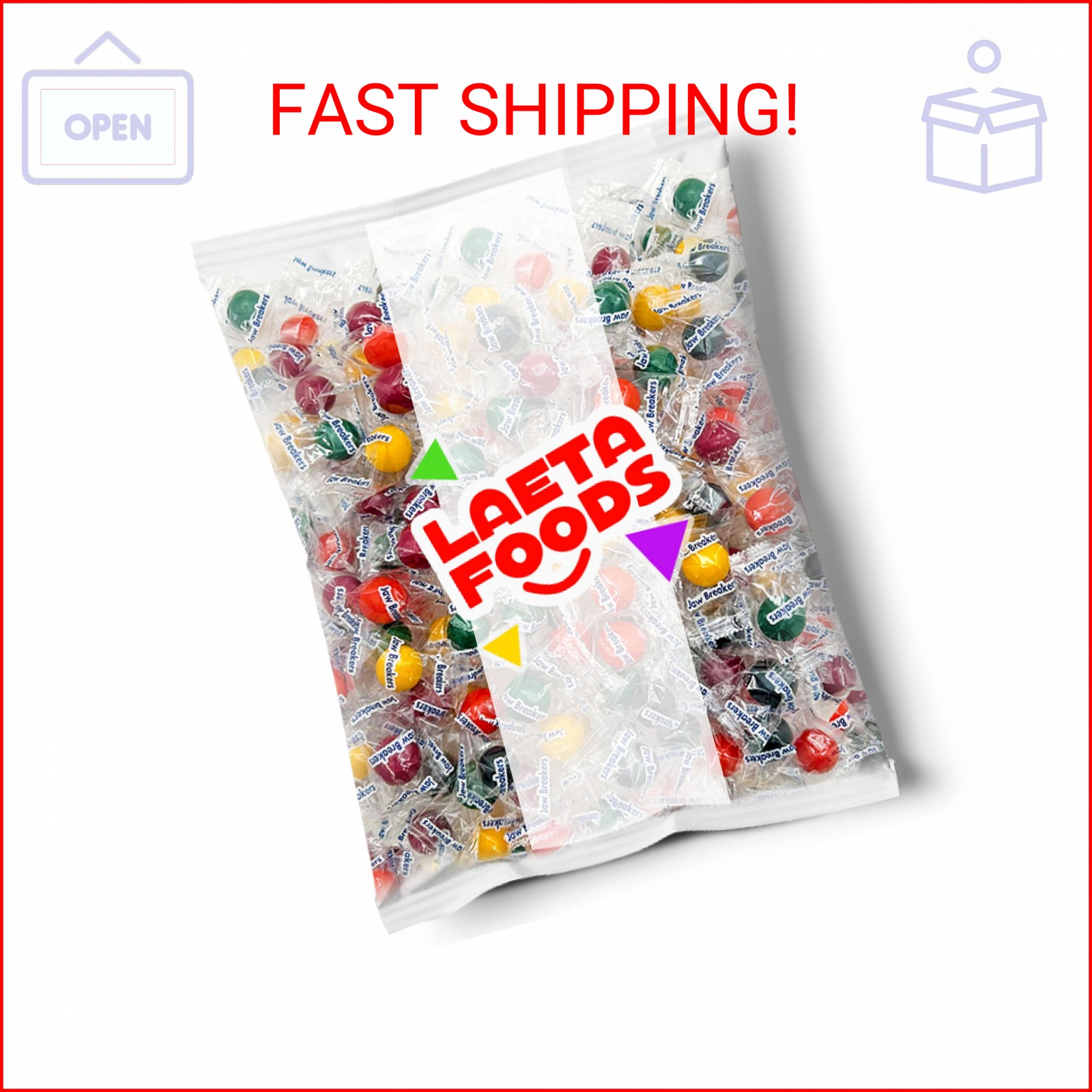Jawbreakers Hard Candy | 2 Pound Bag - Approx. 150 Count | Individually Wrapped gallery