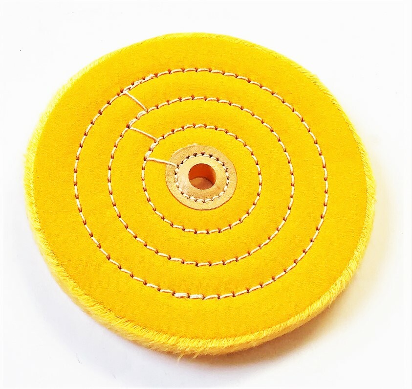 PTC 6" SEWN BUFFING WHEEL PAD STIFF FIRM 1/2" ARBOR BENCH GRINDER POLISH 88956 gallery