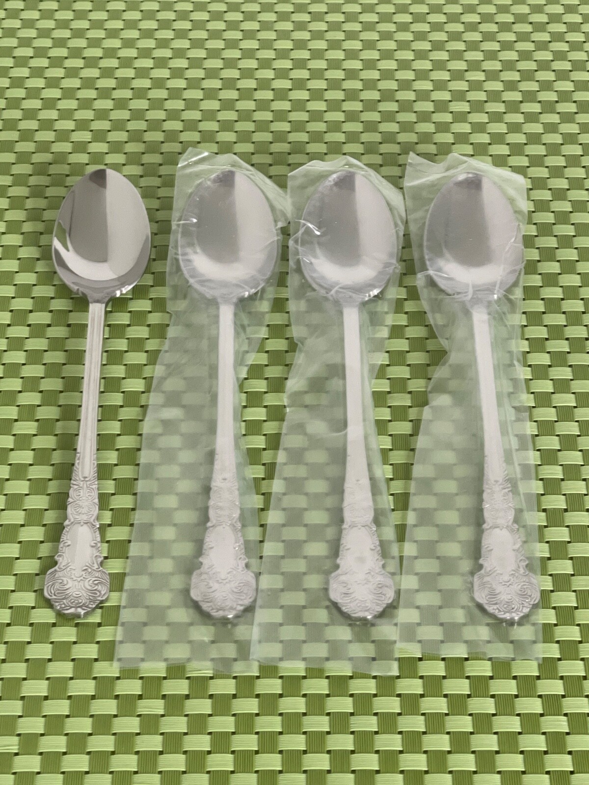 Reed & Barton RENAISSANCE Stainless 4 Iced Tea Spoons 18/10 Glossy Flatware gallery