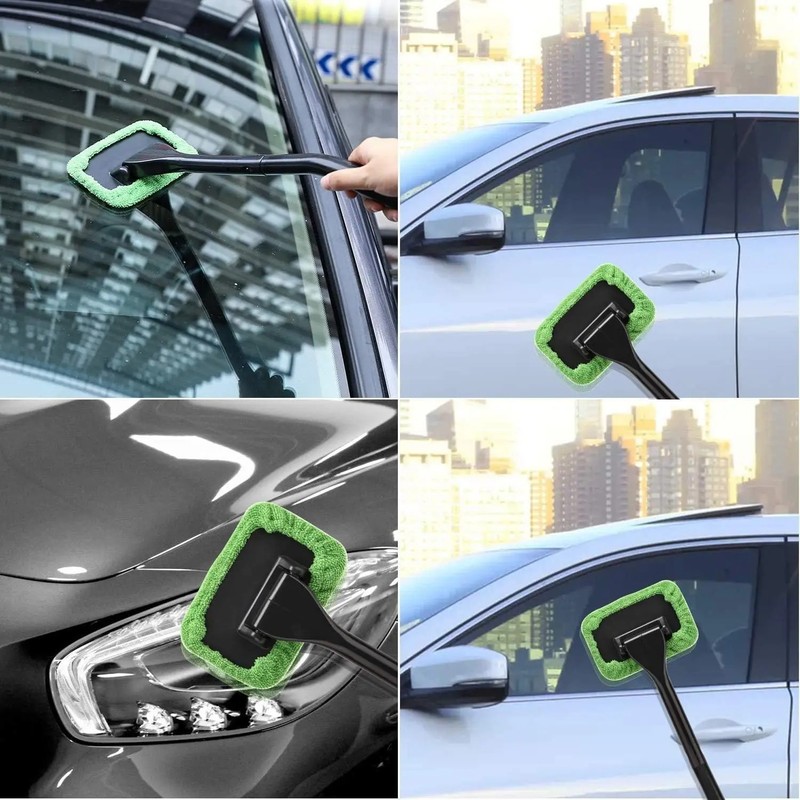 Microfiber Windshield Clean Car Auto Wiper Cleaner Glass Window Tool Brush Kit gallery