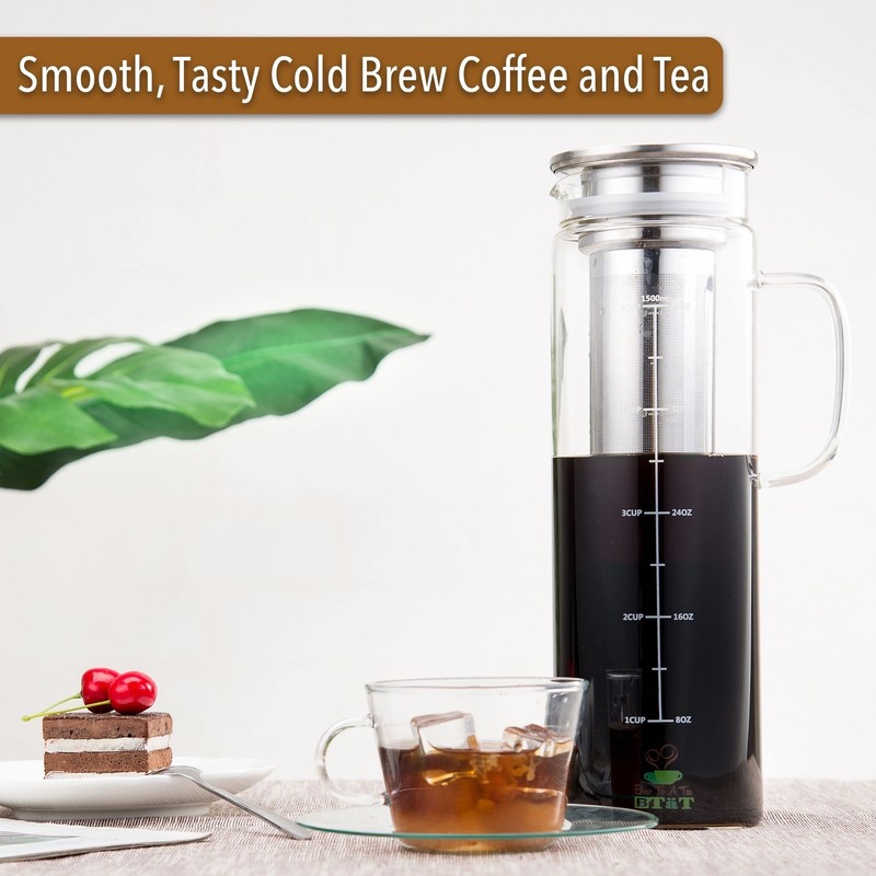 BTaT- Cold Brew Coffee Maker, 1.5 Quart,48 oz Iced Coffee Maker, Iced Tea Maker, gallery