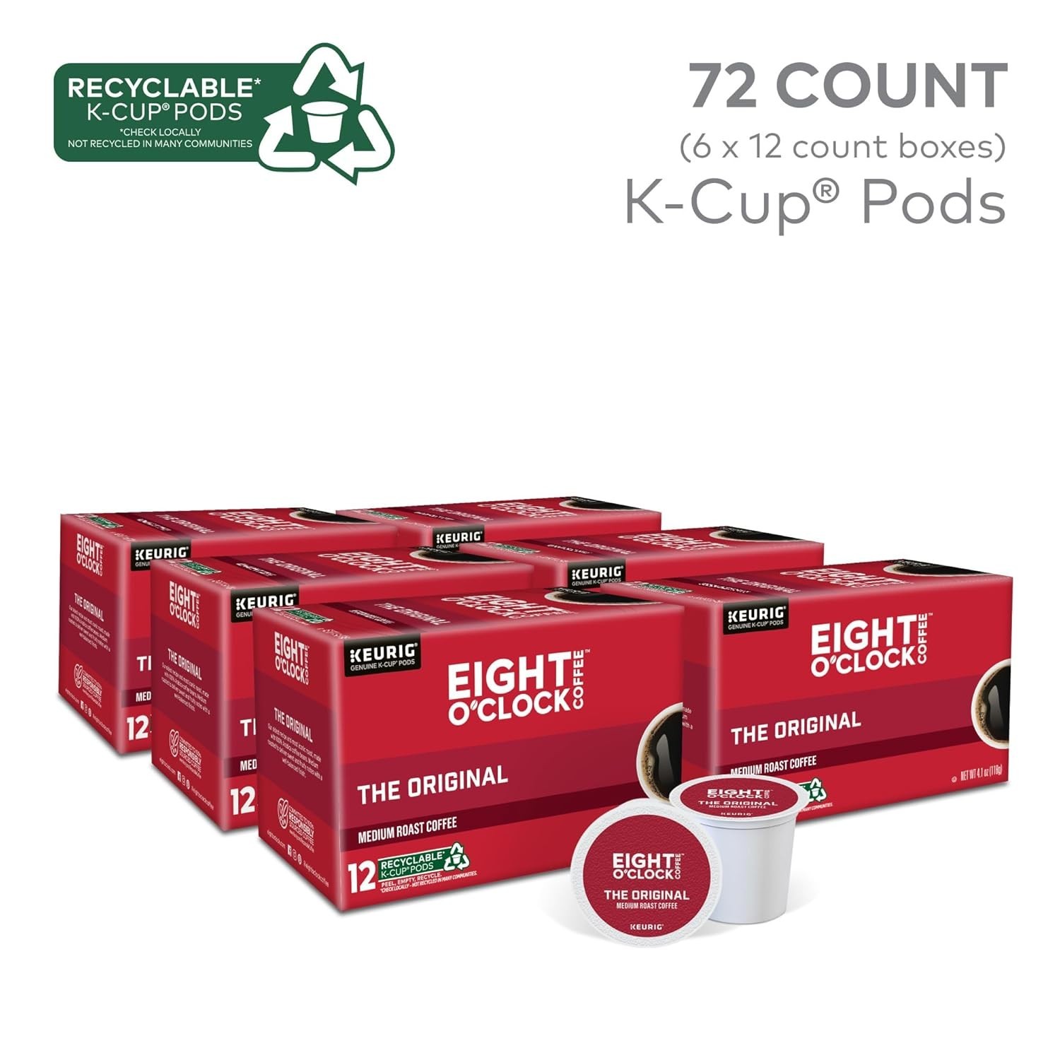 Eight O-Clock Coffee the Original, Single-Serve Keurig K-Cup Pods, Medium Roast. gallery