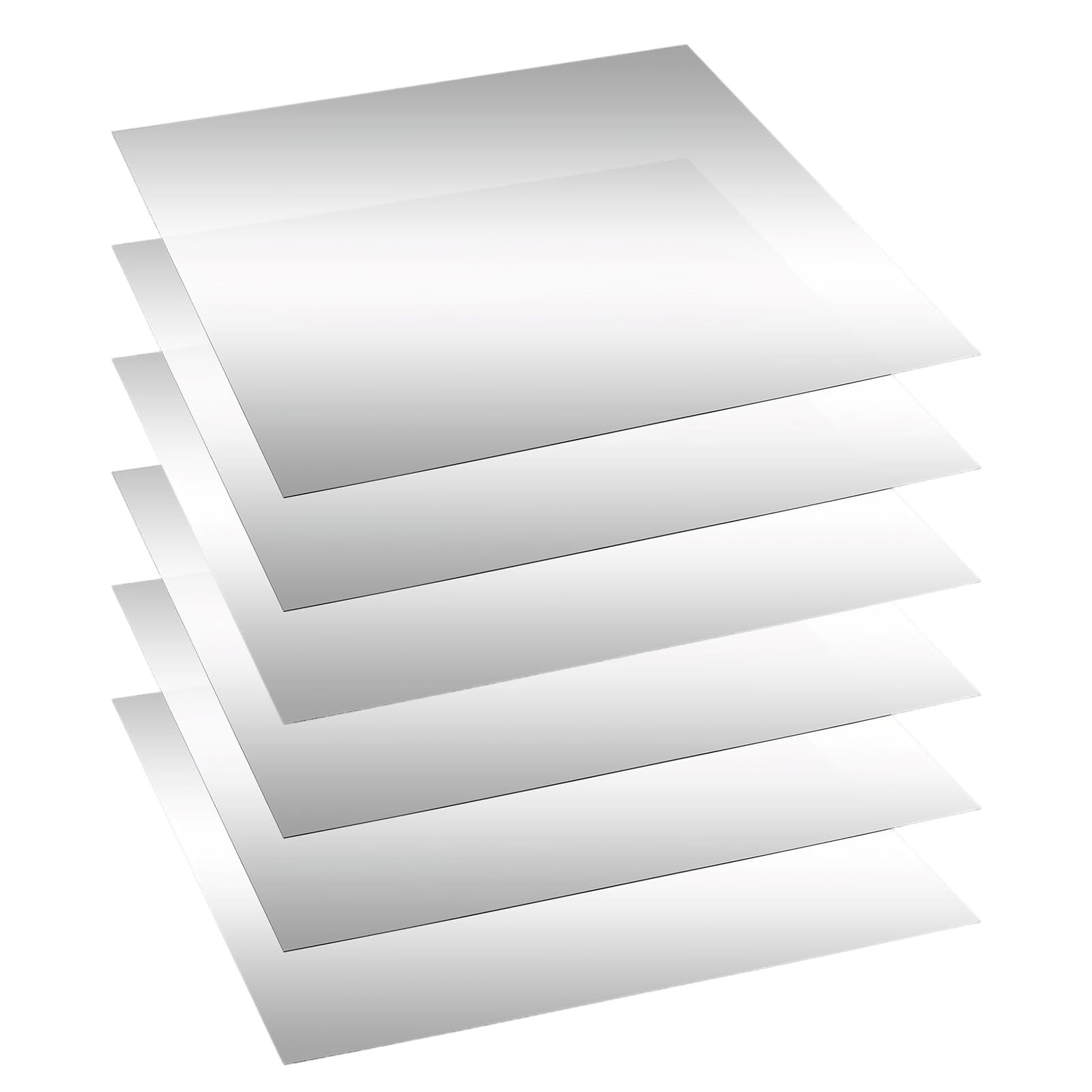 6 Pcs Acrylic Two-Way Mirror Sheets 12x12 - Infinity See-Through Glass for Craft gallery