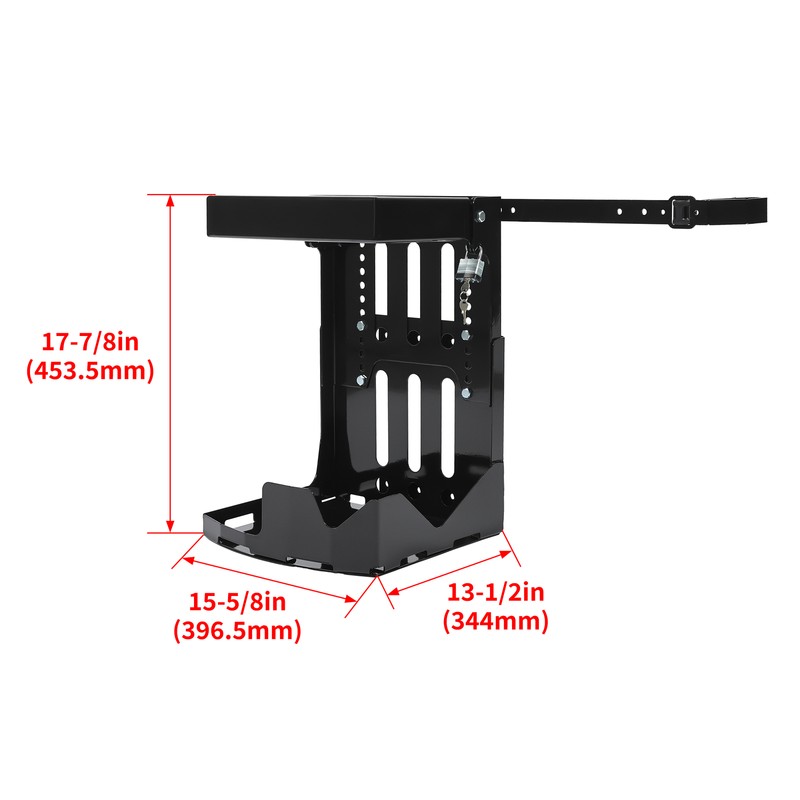 For Open Enclosed Landscape Trailer Lockable Backpack Blower Sprayer Rack Holder gallery