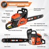 62CC Professional 20 Inch Gas Chainsaw 2-Stroke Non-Slip Handle Dual Fuel Tanks gallery