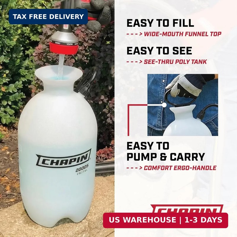 1 Gallon Pump Sprayer Adjustable Nozzle Long Hose Lawn Garden Weed Spray gallery