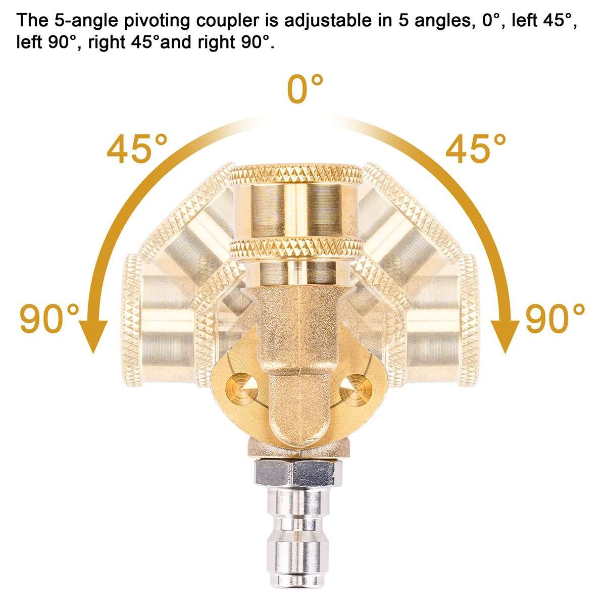 For Pressure Washer 1/4 " Quick Connect Pivoting Coupler Rotating Nozzle gallery