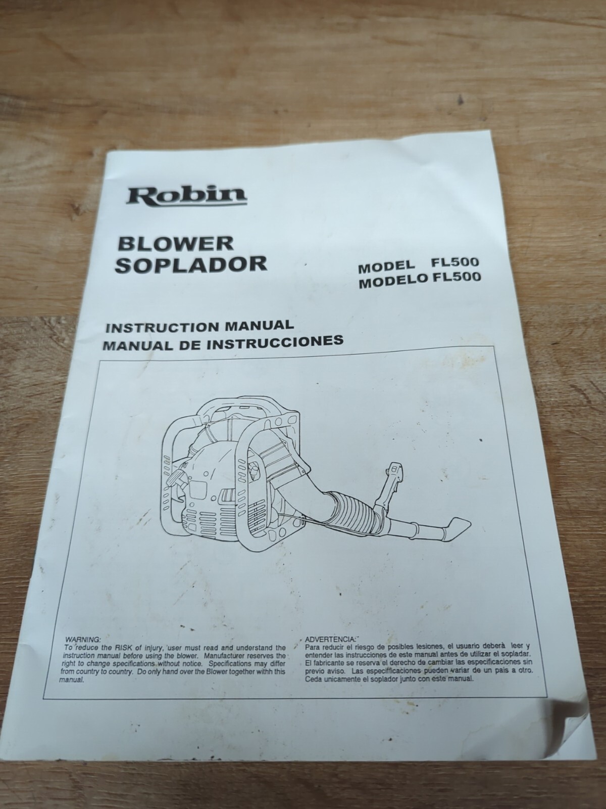 Robin Fl500 Blower Instruction Manual/ With Parts List gallery
