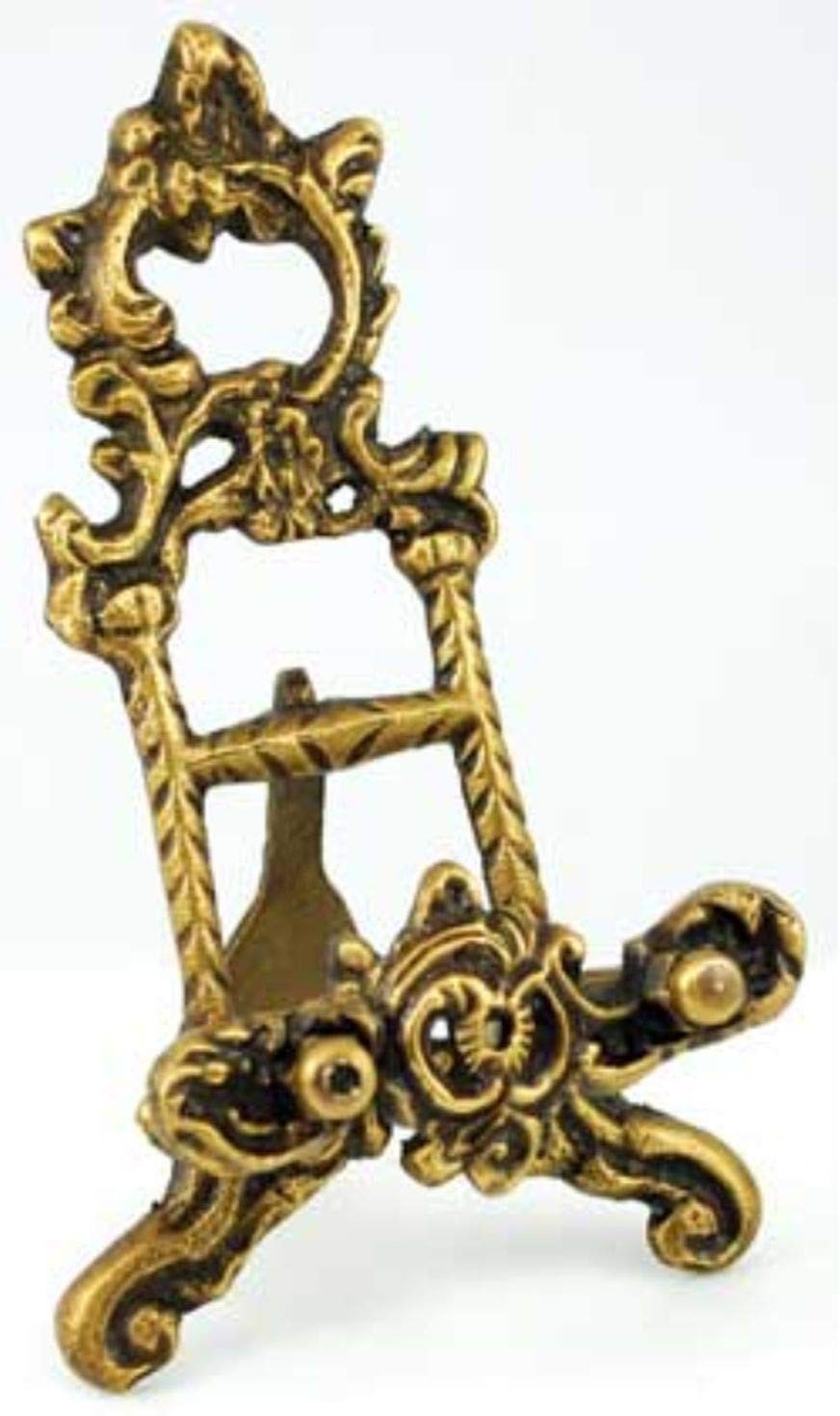 AzureGreen RSMH6 Brass Scrying Mirror Holder 5.5"L x 3.3"W, White gallery