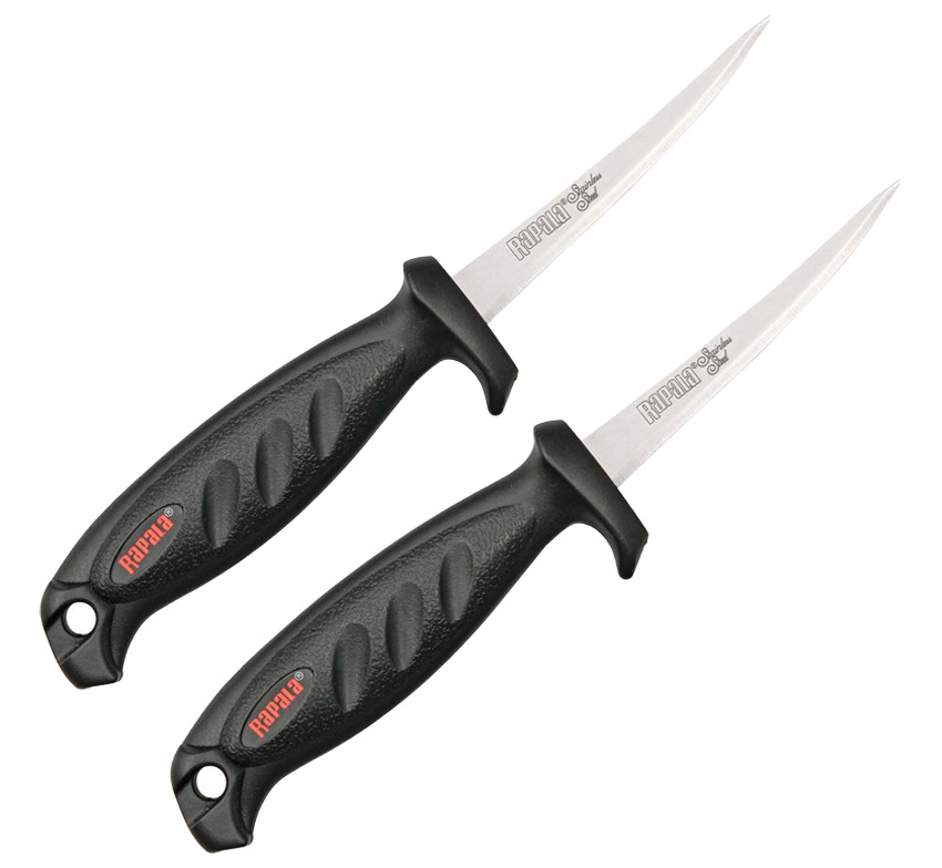 2 PACK Rapala Deluxe Falcon Kitchen Knife 4 Stainless Steel Fillet Blade Polymer gallery