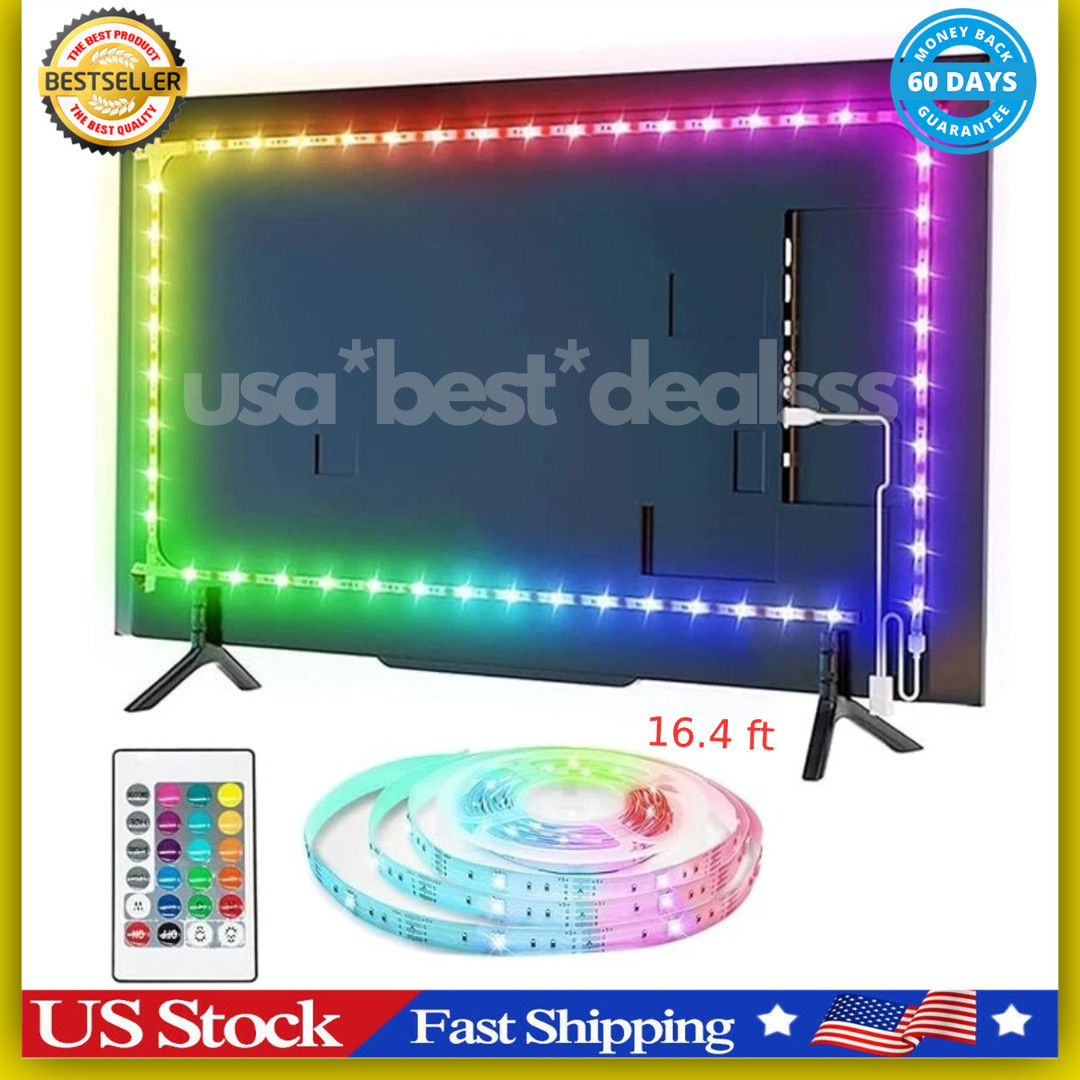 16.4ft LED TV Backlight Strip – USB Light Strip for 32–80 Inch TVs and Monitors gallery