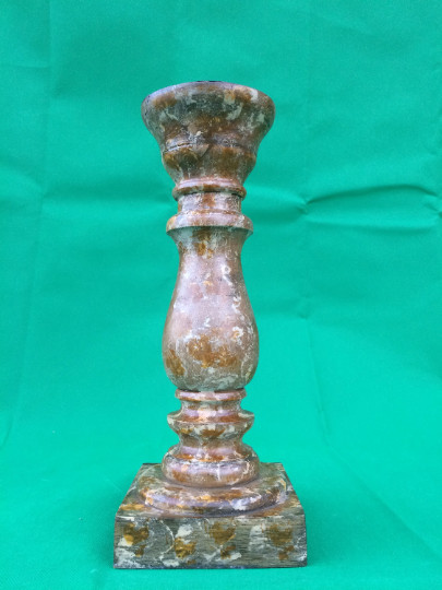 Handcrafted by Artisans Pillar Candleholder Natural Wood 12.5X12.5X22.5 cm CH01A gallery