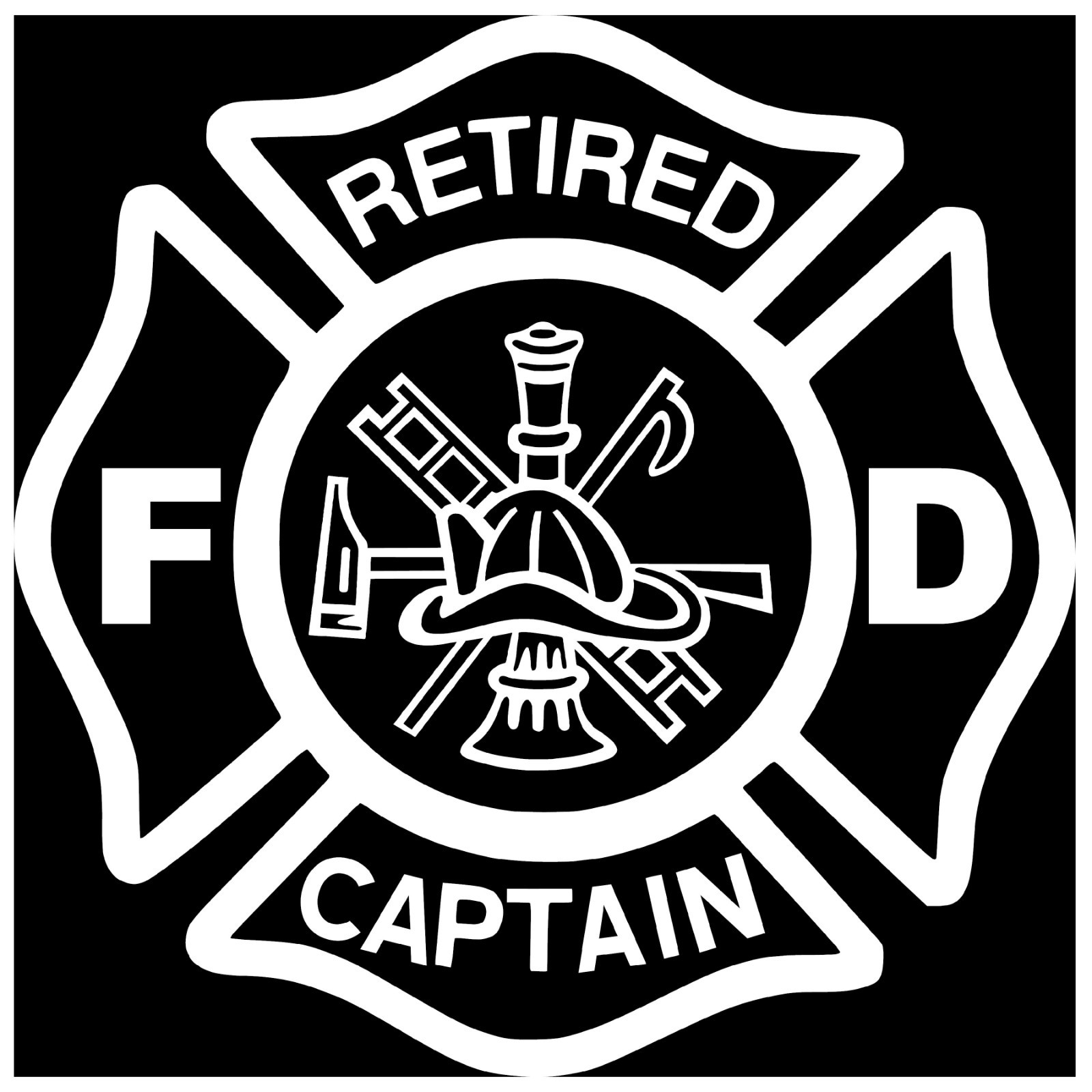Retired Captain Firefighter Decal Vinyl Sticker EMR Fire Dept Rescue Responder gallery