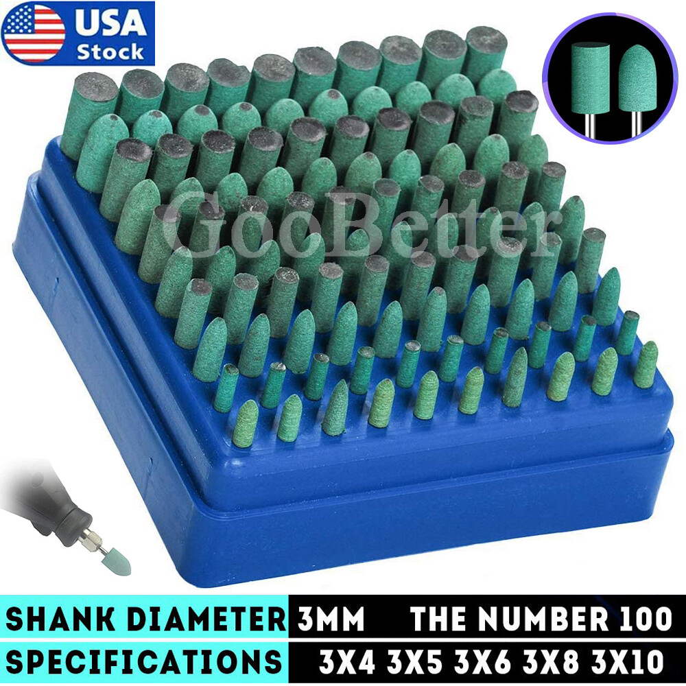 100Pcs Rubber Polishing Points Bit Grinding Head Power Rotary Tool For Dremel gallery