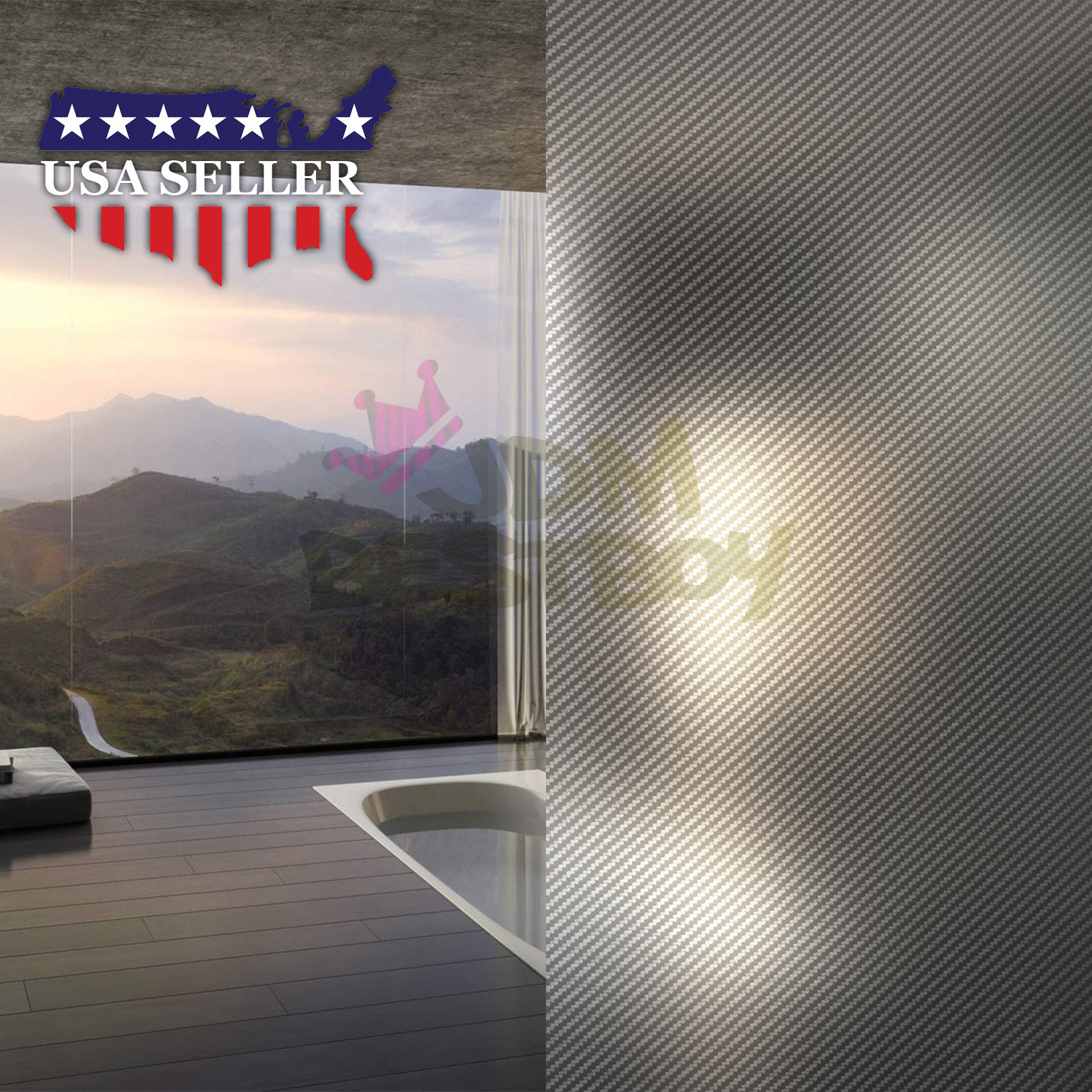 2pcs 4"x8" Sample Carbon Fiber Frosted Glass Bathroom Window Security Privacy gallery
