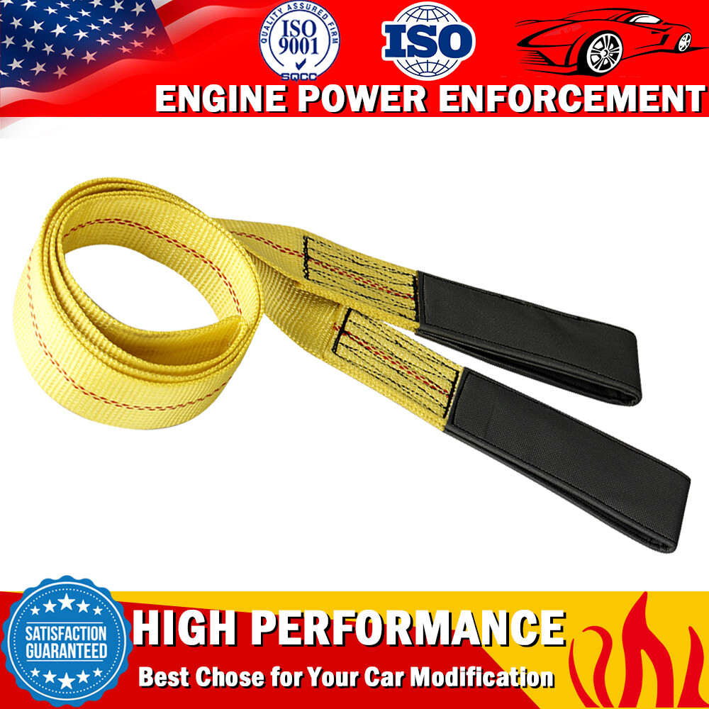 2" x 6 ft Nylon Eye & Eye Web Lifting Sling Tow Strap 1 Ply FLAT LOOP LIFT Strap gallery