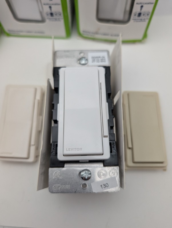 5x Leviton Auxiliary Switch Digital Decora Dimmer Remote DD00R-DLZ Scratch/Scuff gallery
