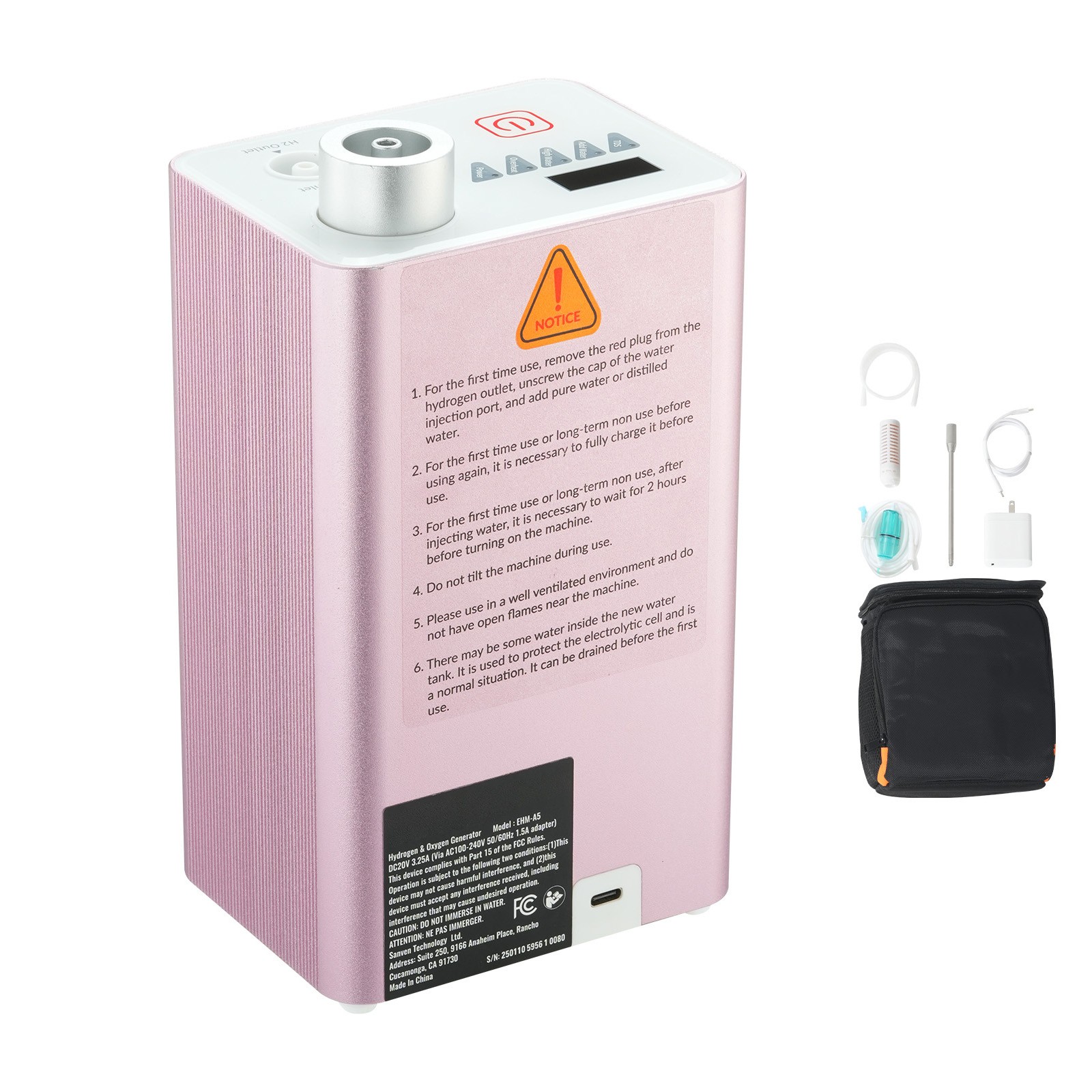 Hydrogen Inhalation Machine 99.99% High Purity 180ml/min Portable Hydro gallery