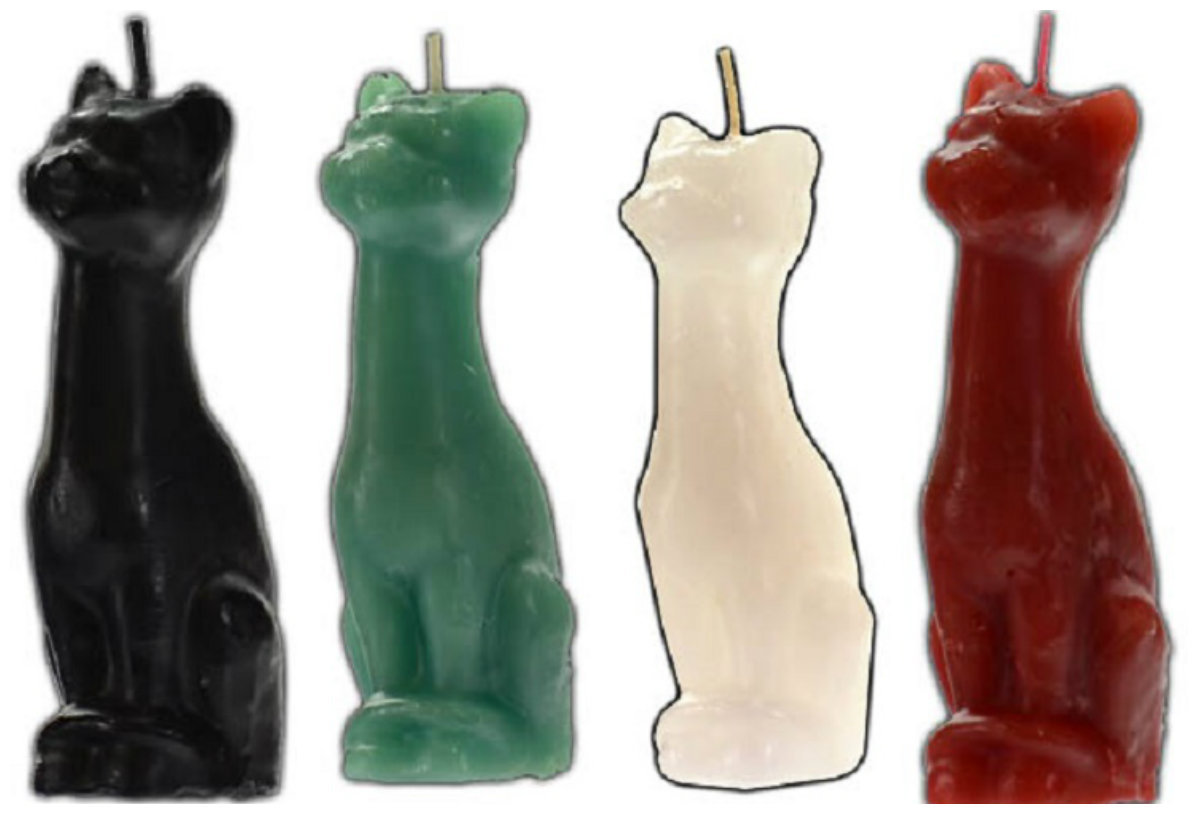 Cat Image Figure Candle - Choose Color! (Cat Candle, Wicca, Spell) gallery