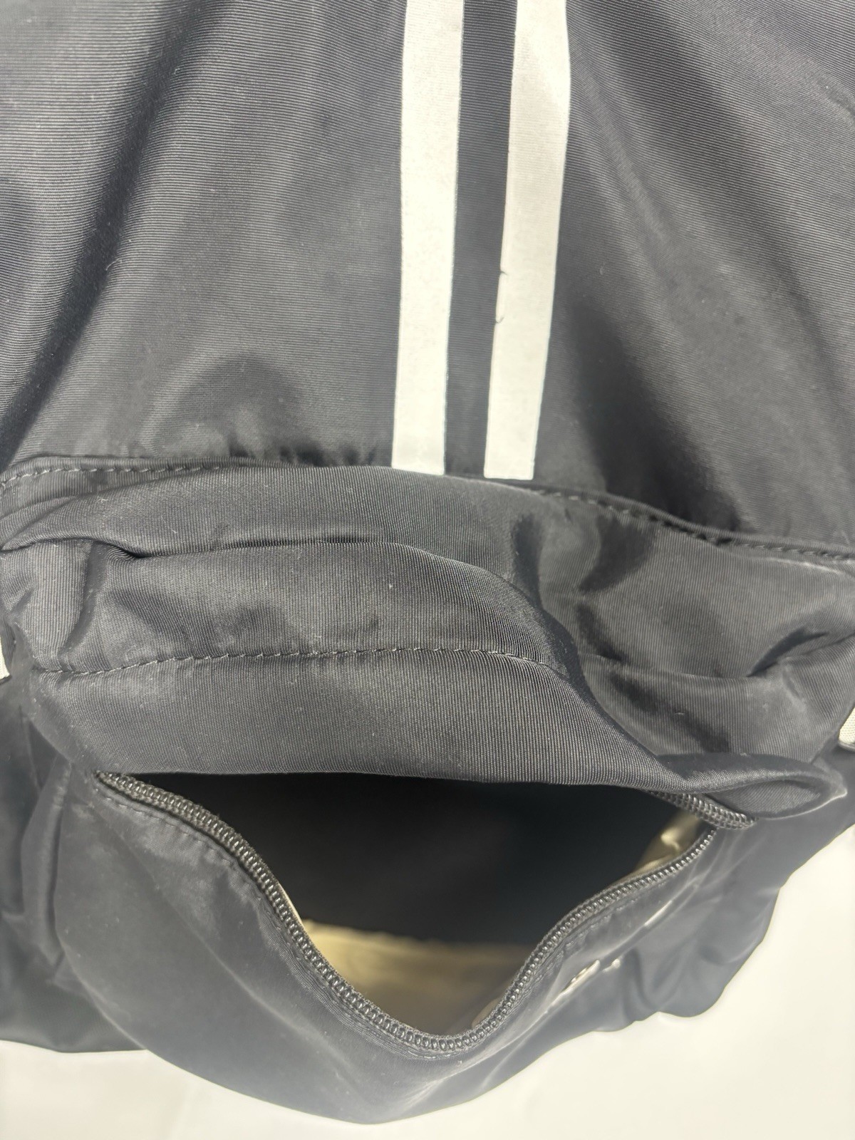 WINNER Black/White Backpack Zip Closure Adjustable Straps 3
