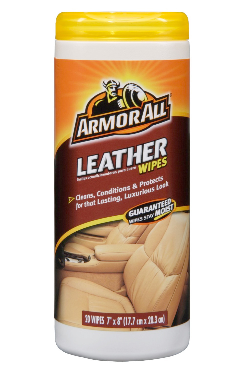 ArmorAll Leather Wipes Canister, 20 Wipes - Cleans, Conditions and Protects gallery