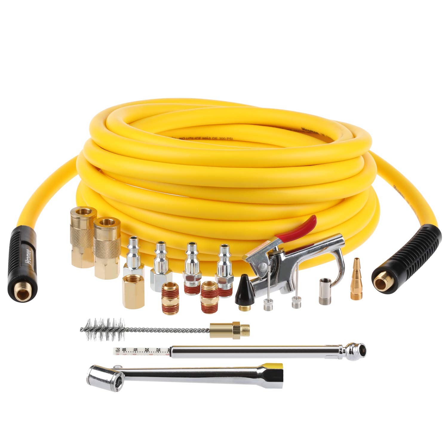 19 Pieces Air Compressor Accessories Kit With 3/8 Inch X 25ft Hybrid Hose 1/4 In gallery