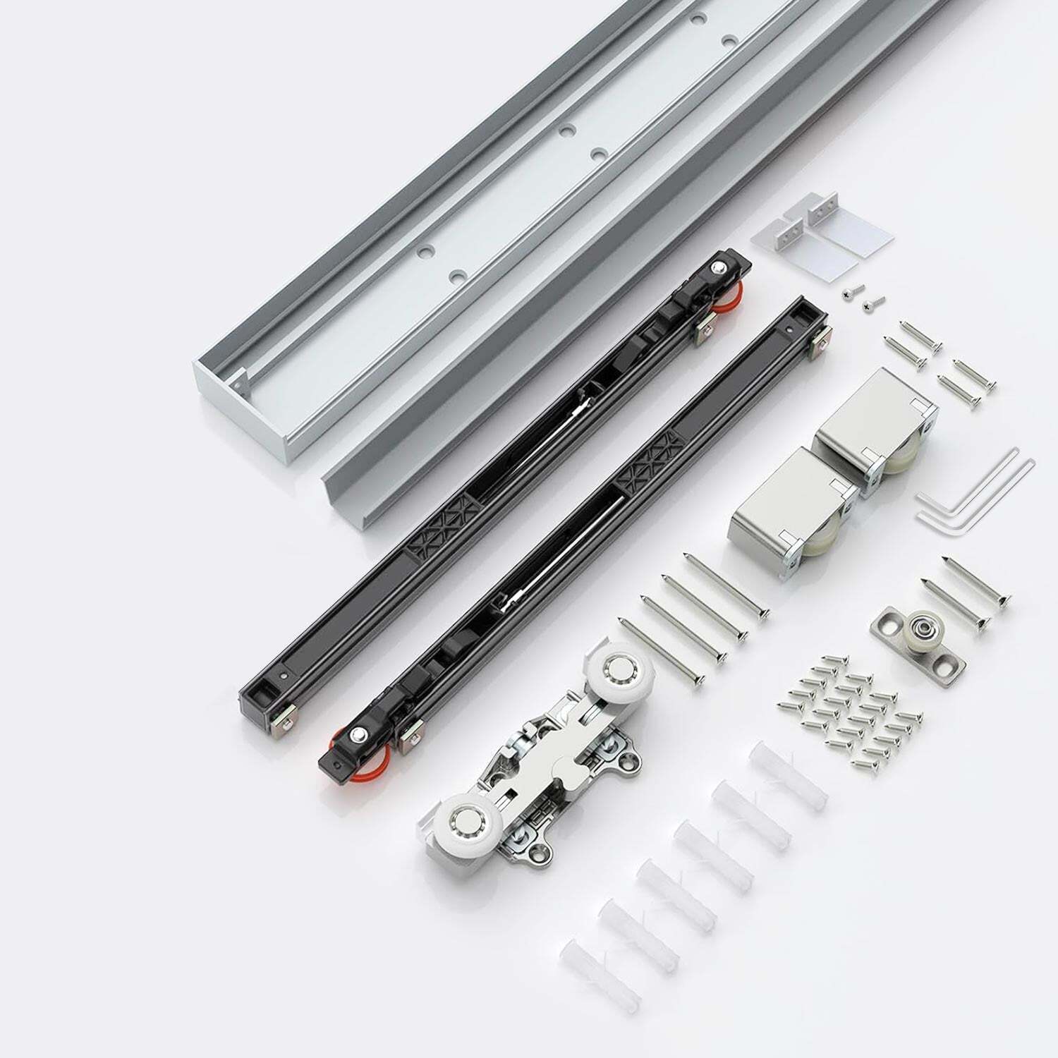 Nuk3y Concealed Sliding Door Hardware with Soft Close gallery