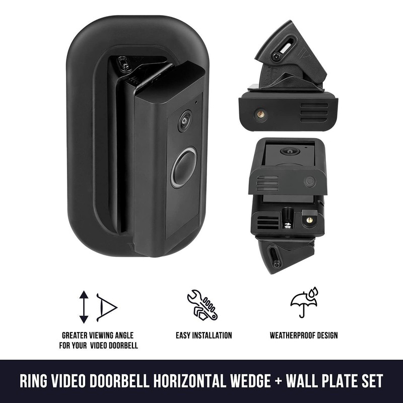 Wasserstein 35-55 Horizontal Adjustable Angle Mount/Wall Plate For Ring Video DB gallery
