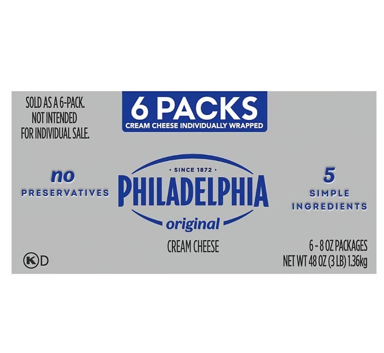 Philadelphia Original Cream Cheese Block 8 Oz (Pack of 6) gallery