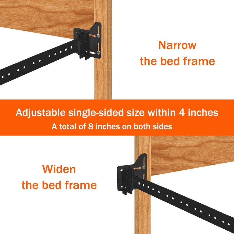 Adjustable Headboard Brackets Kit for Metal Bed Frame - 2 Pieces gallery