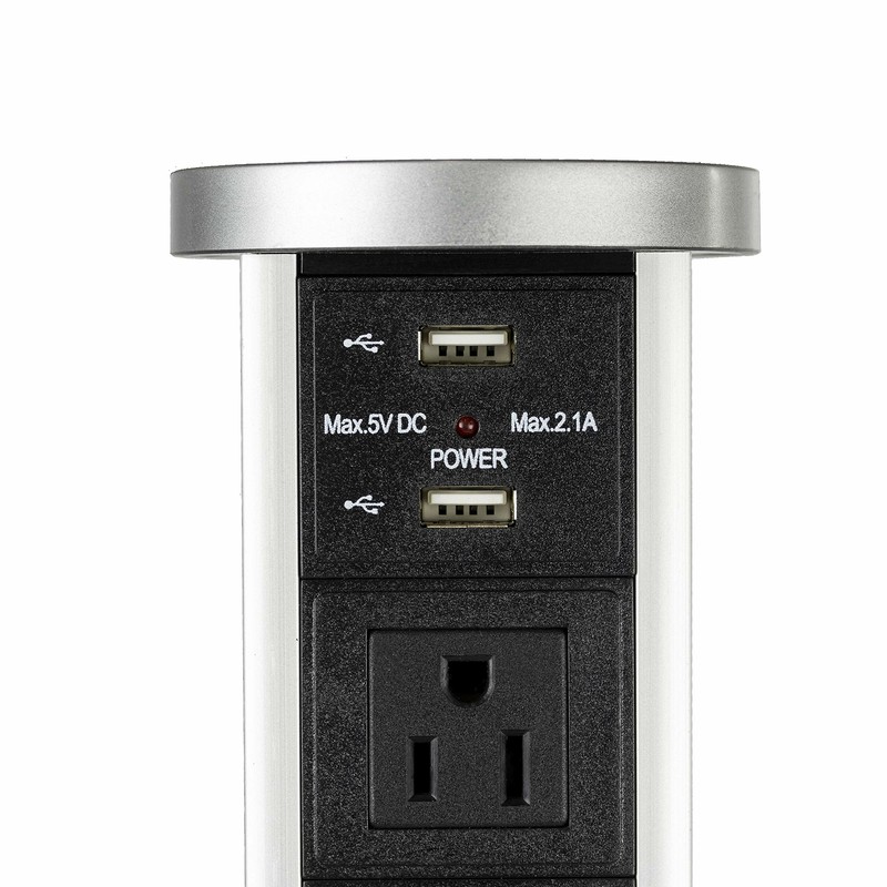 U.S. Solid 110V Automatic Pop Up Outlet Retractable Countertop Power Socket gallery