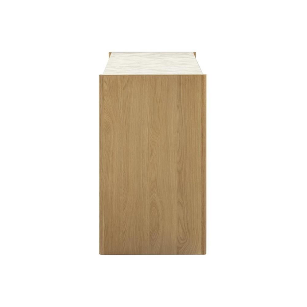 Pemberly Row Contemporary Natural Oak Console Desk - 56"W x 18"D x 31.1"H gallery