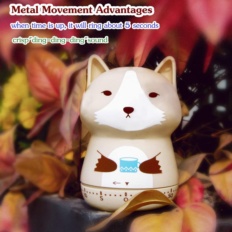 Mechanical Kitchen Timer, Cute Animal Timer for Kids, Wind Up 60 Minutes Manual gallery