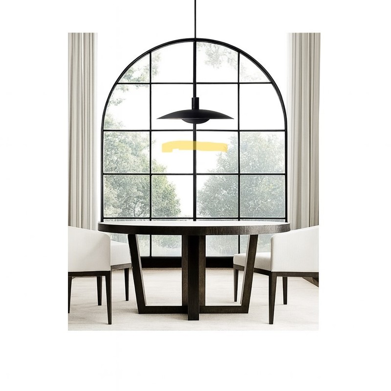 Brio Brass Pendant Light CB2 Studio Anansi Italian Black Finish Mid Century 24" gallery