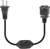 On off Switch Extension Cord [2-Feet], 2-Prong Polarized Extension Cord with Swi gallery