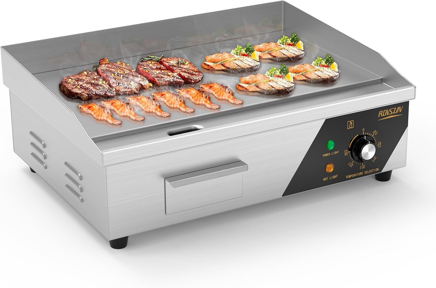 Commercial Electric Griddle, Electric Griddle, 22 inch Countertop Griddle 1600W gallery