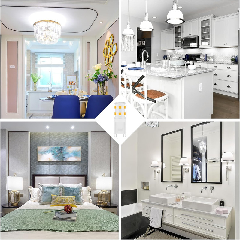 G9 LED Bulb 2W,25W Halogen Light Bulbs Equivalent 250LM,120V Mini T4 G9 Bi-Pin B gallery