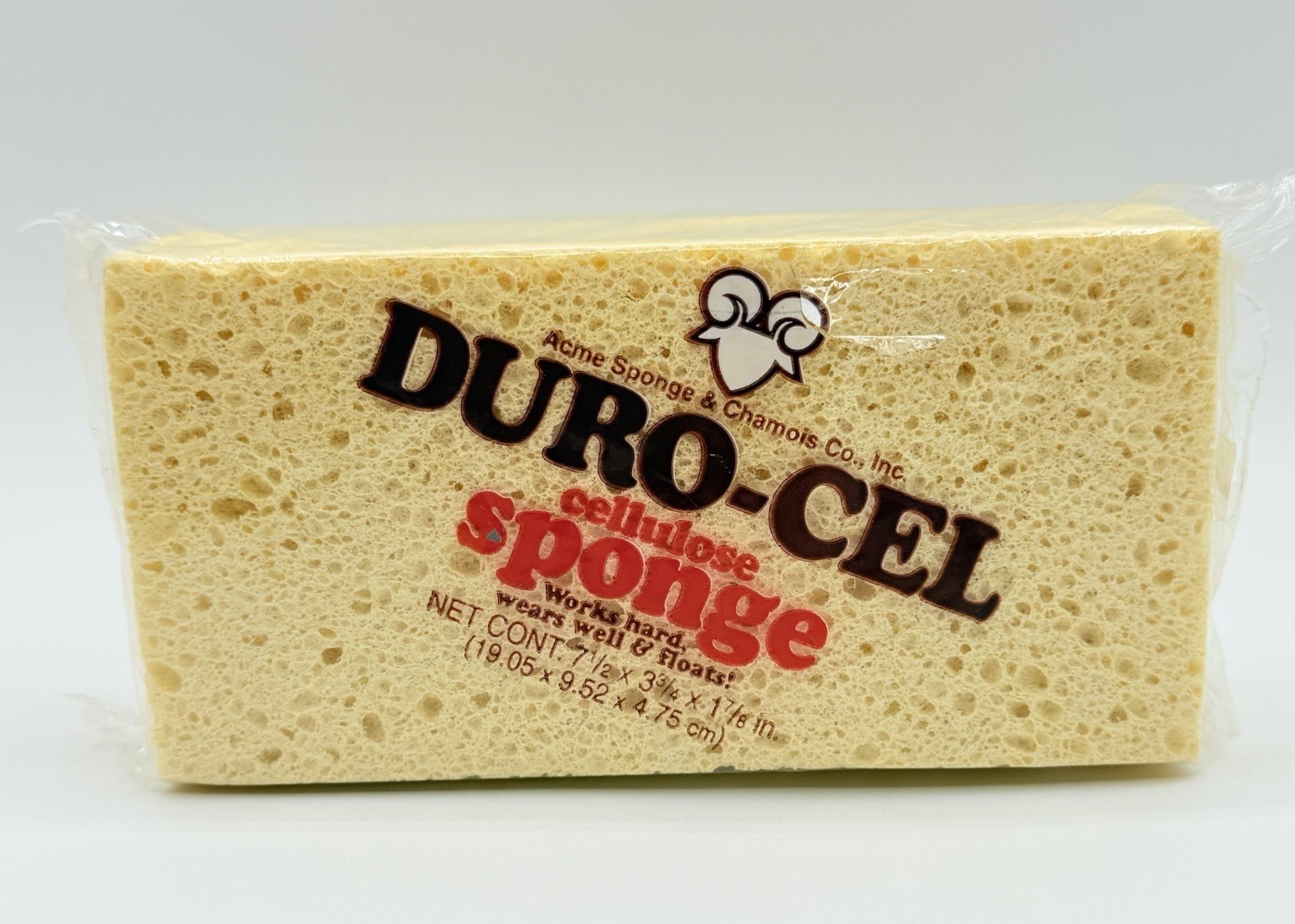 Duro-Cel 7.1/2 x 3.3/4 In. Yellow Cellulose Sponge R-80 Made In USA gallery