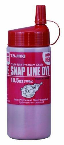 TAJIMA Marking Chalk - Dark Red 10.5 oz (300g) Semi Permanent Snap-Line Dye with gallery