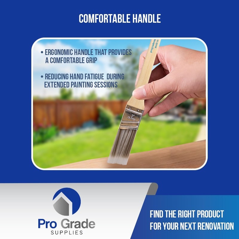 12PK 1 inch Angle Brush Premium Wall/Trim House Paint Brush Set gallery