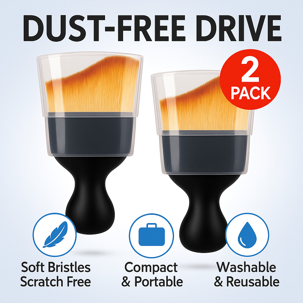 2PCS Car Interior Detailing Brush Soft Dusting Cleaner for Dashboard Air Vent gallery