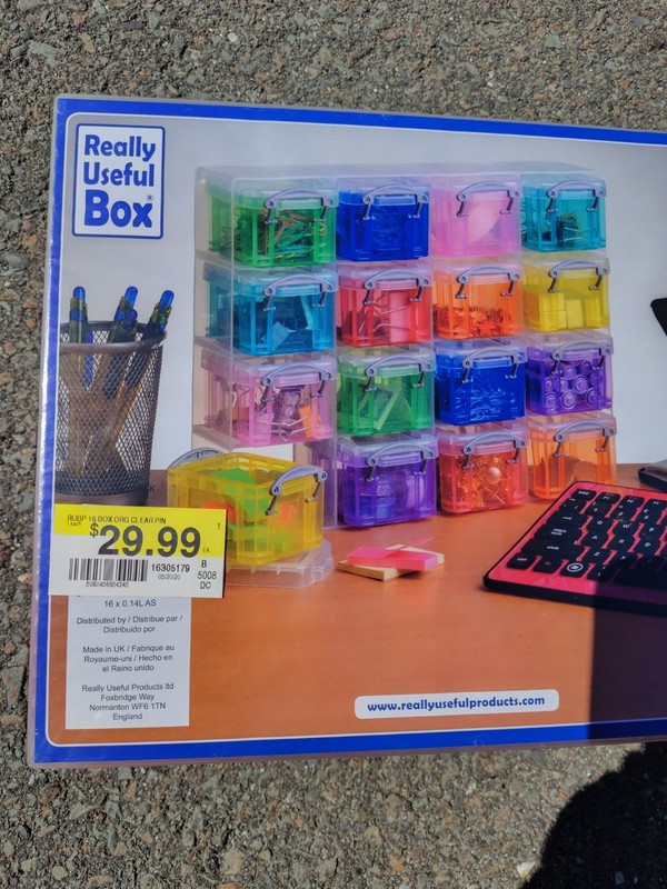 REALLY USEFUL BOXES 16 RAINBOW BOX SET W ORGANIZER CASE .BRAND NEW SEALED gallery