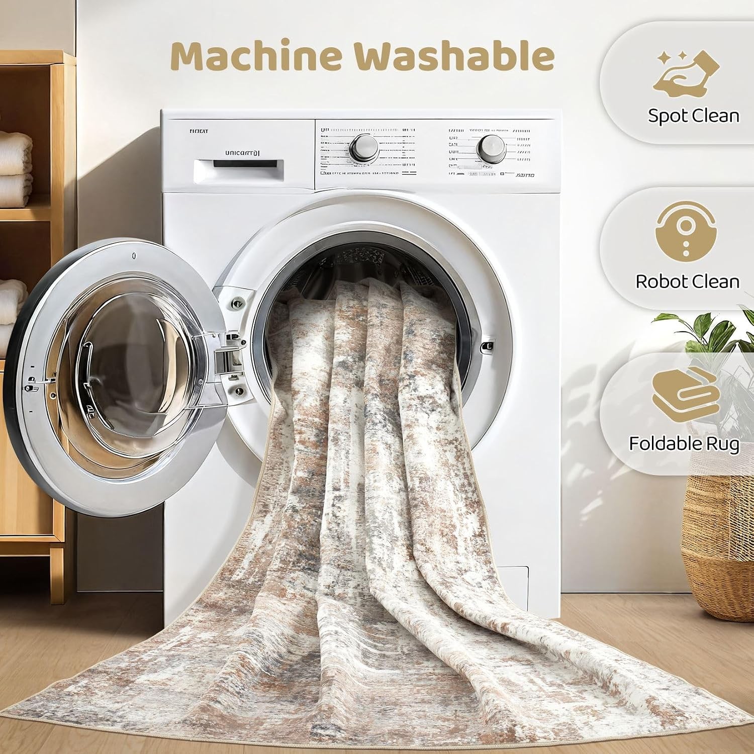 5x7 Washable Large Abstract Modern Soft Stain Resistant Living Room Area Rugs gallery