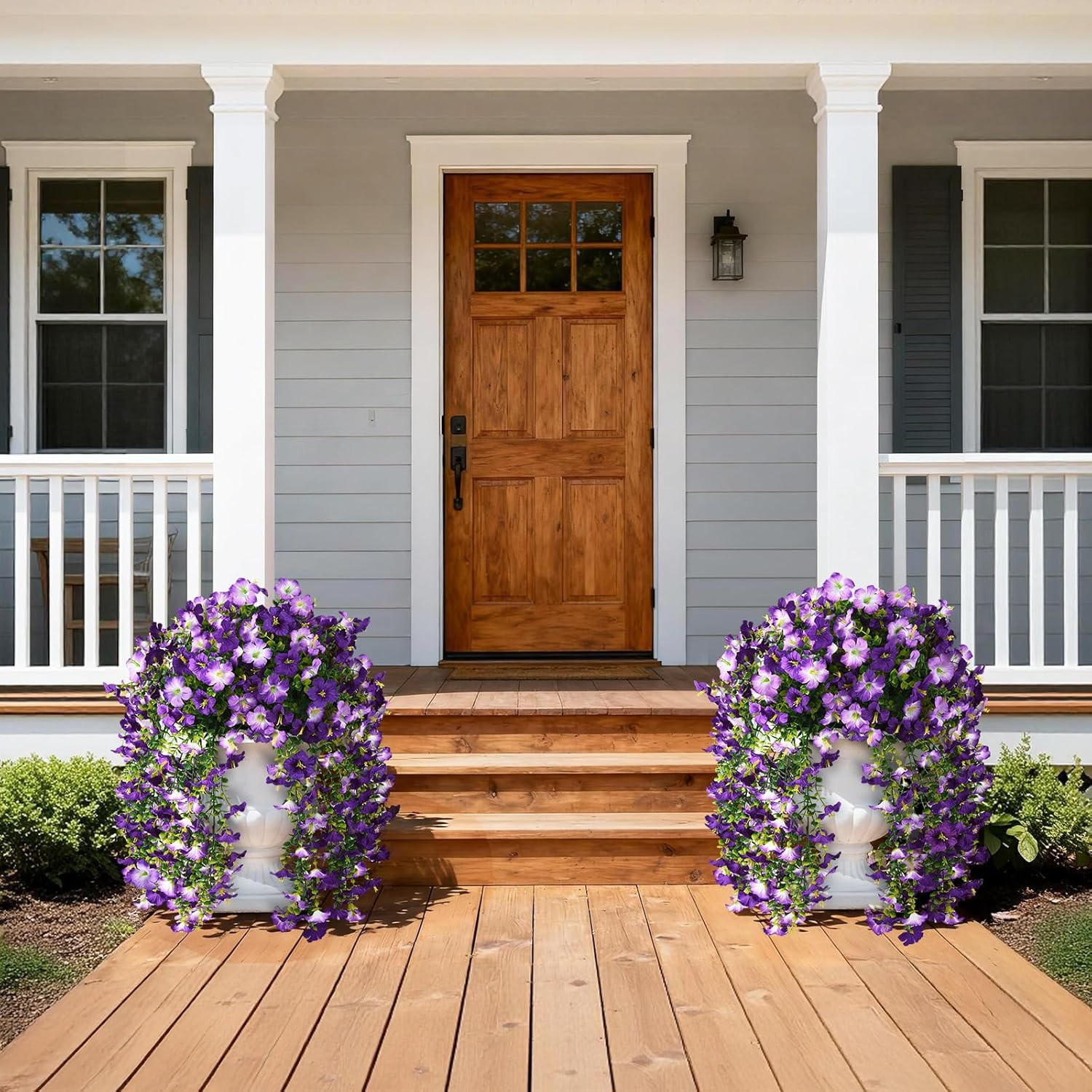 Artificial Fake Flowers Plants for Outdoor Spring Summer Decoration,2 PCS Faux S gallery