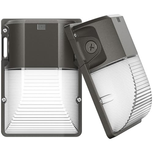 30W LED Wall Pack Light with Dusk to Dawn Sensor, 3600LM, 5000K 2 Pack