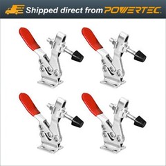 POWERTEC Horizontal Quick-Release Toggle Clamp, 500 lbs 225D – 4pcs (20326)