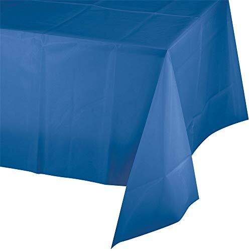 ROYAL7 3 Pack Rectangle Disposable Plastic Rectangle, 54in. X108in. Blue gallery