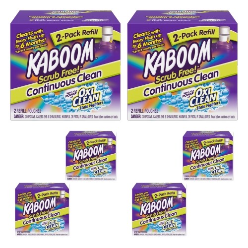 6 Pack Kaboom Scrub Free Toilet Cleaner Refill, 2-Count gallery