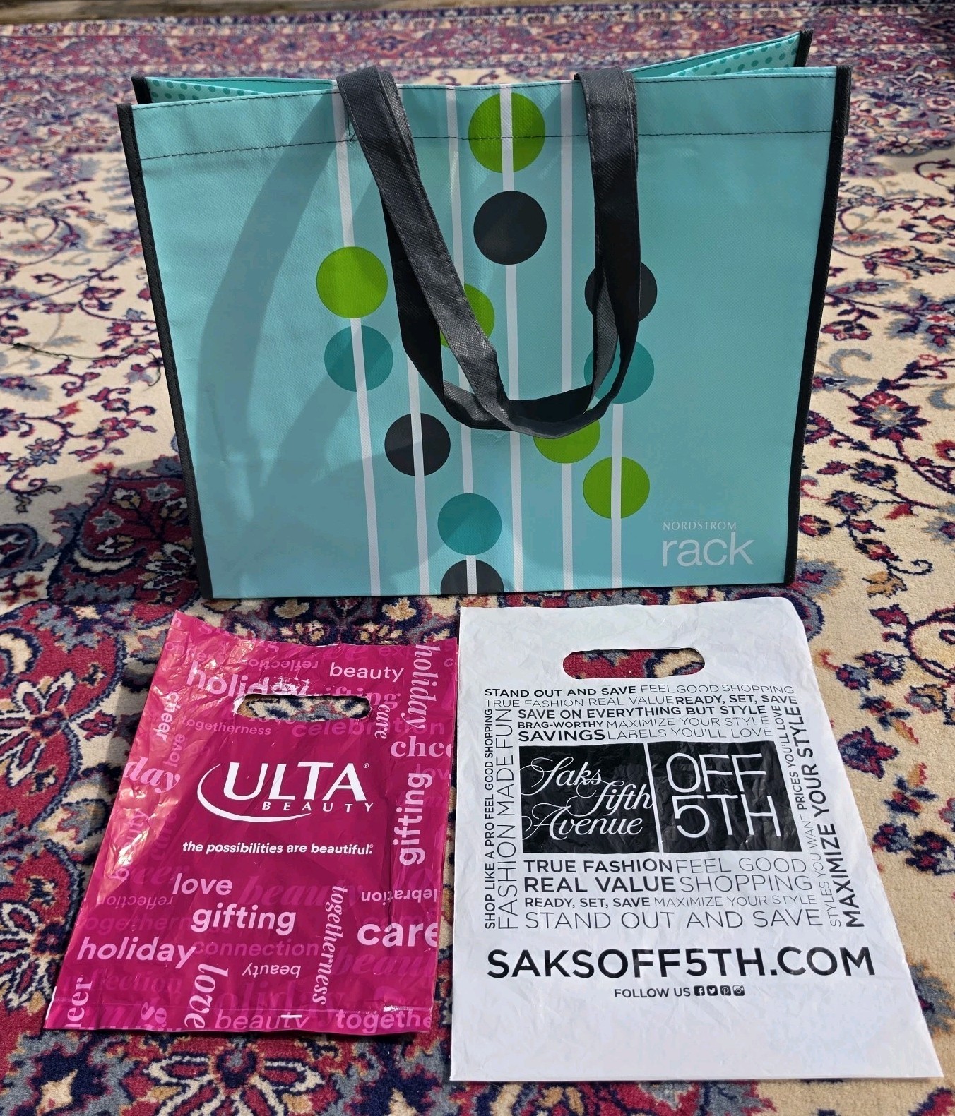 Nordstrom Rack Reusable Plastic Shopping Gift Tote Bag 13 x 16 x 8in Plastic gallery