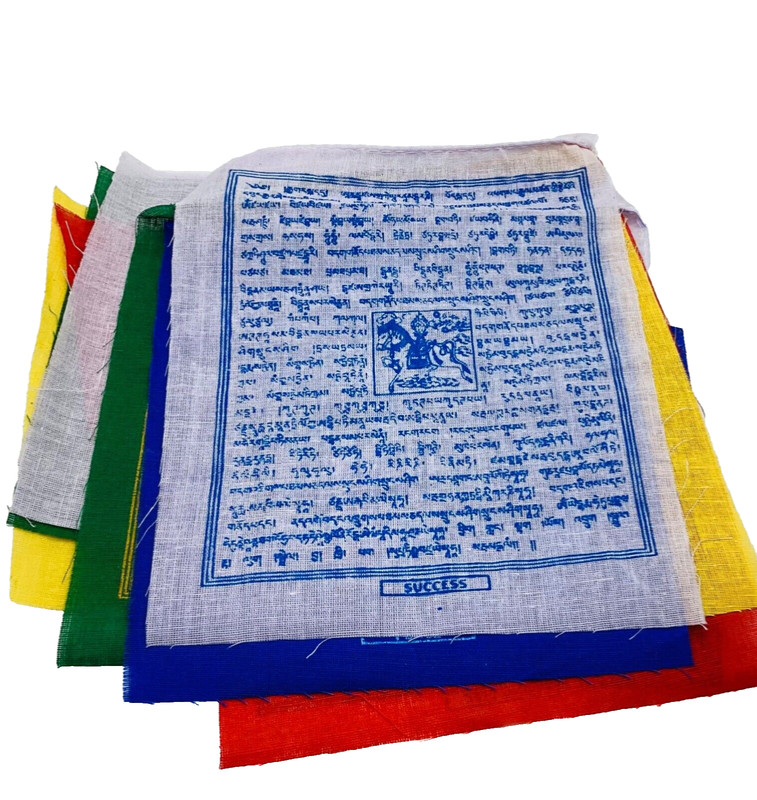 Tibetan Prayer Flags. 100% Cotton. 50 Flags Pack. 7 inches each Flag. Lungta gallery